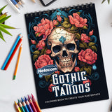 Gothic Tattoos Spiral Bound Coloring Book, Intricate Gothic Tattoo Designs for an Edgy Artistic Journey, Great for Fans of Dark and Alternative Styles