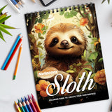 Sloth Spiral Bound Coloring Book, Adorable Sloths for a Relaxing and Cute Artistic Experience, Ideal for Animal Lovers and Those Seeking Calm