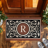 Personalized Monogram Doormat – Elegant Initial Welcome Mat