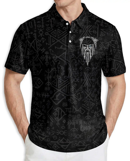 Viking Rune 3D Polo Shirt – Norse Mythology Warrior Design | Azhobbyshop