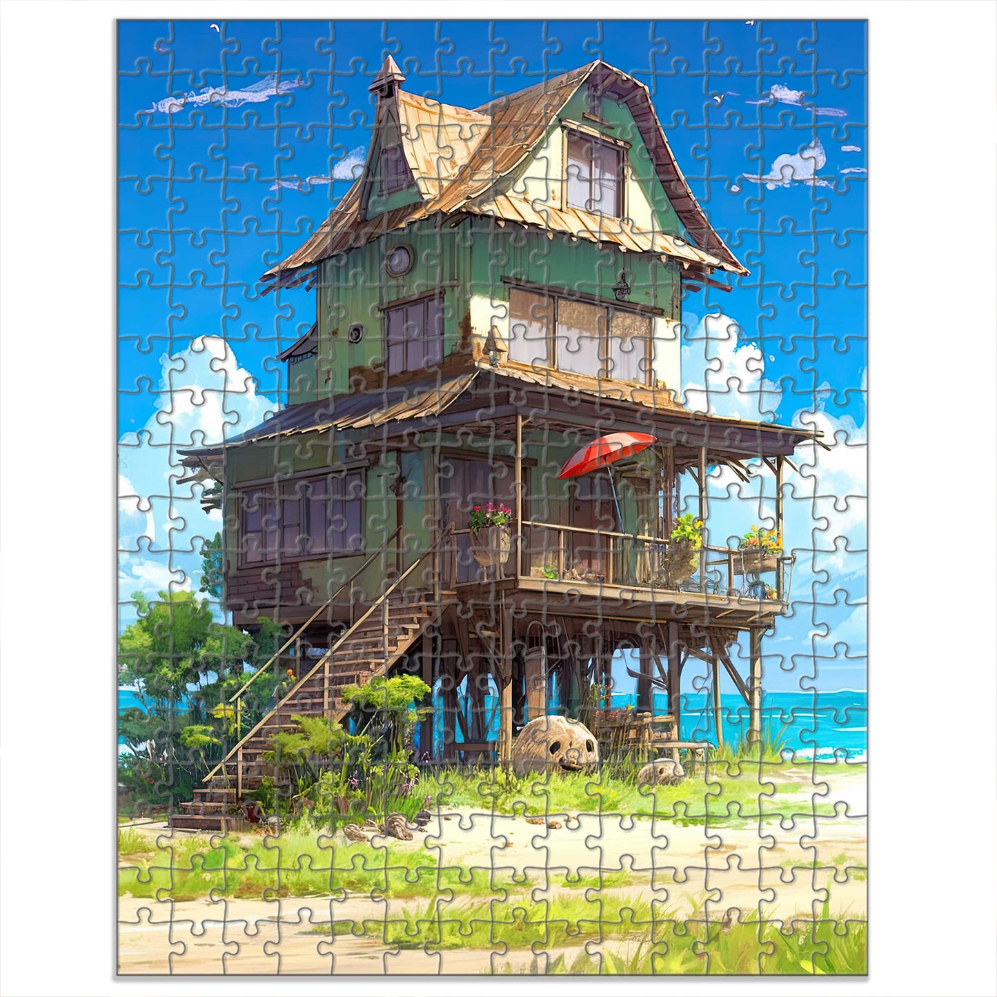 RELAXING GHIBLI HOUSE STYLE 1 Jigsaw Puzzle For Adult & Kids