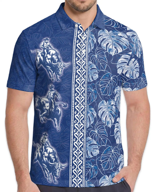 Bull Riding Polo Shirt- Western Rodeo Cowboy Style | Azhobbyshop