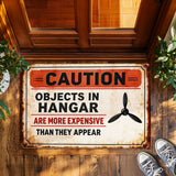 Funny Aviation Doormat – Vintage Hangar Warning Mat