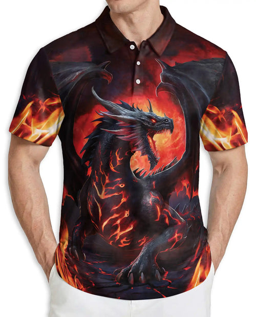 Mythical Fire Dragon Polo Shirt | Azhobbyshop
