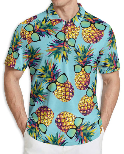 Cool Pineapple Sunglasses Polo Shirt – Tropical Summer Hawaiian Style | Azhobbyshop