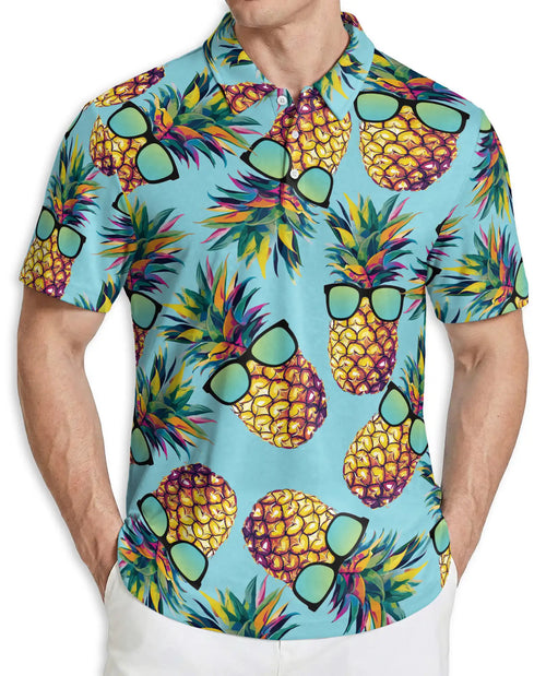 Cool Pineapple Sunglasses Polo Shirt – Tropical Summer Hawaiian Style | Azhobbyshop