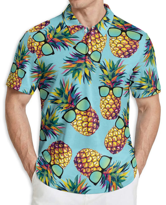 Cool Pineapple Sunglasses Polo Shirt – Tropical Summer Hawaiian Style | Azhobbyshop