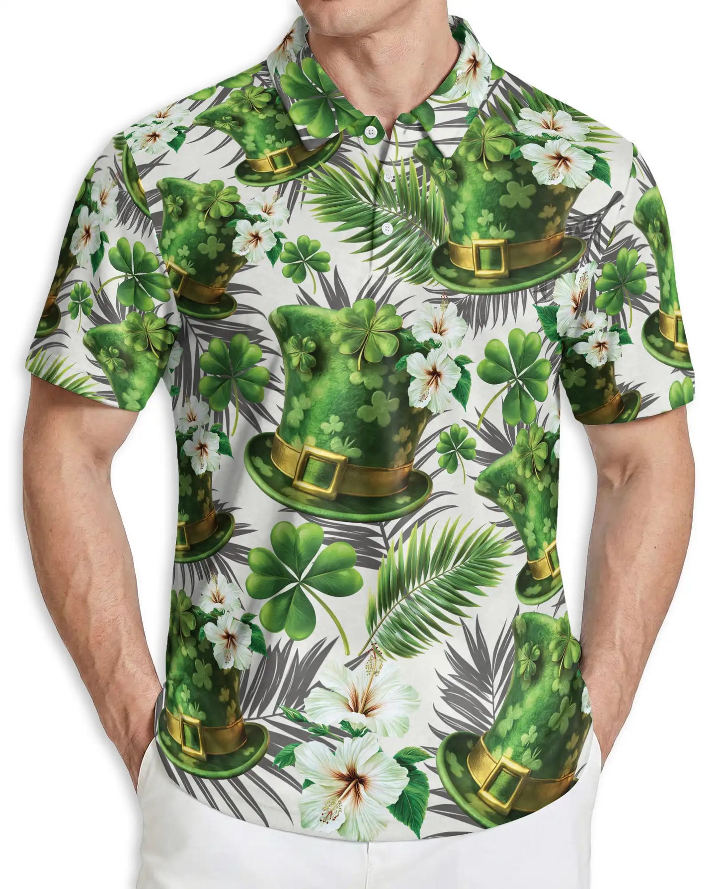 Ireland Green Hat Polo Shirt – Shamrock Clover St. Patrick’s Style | Azhobbyshop