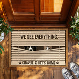 Personalized Dog & Cat Window Blinds Doormat – Custom Pet Photo Welcome Mat