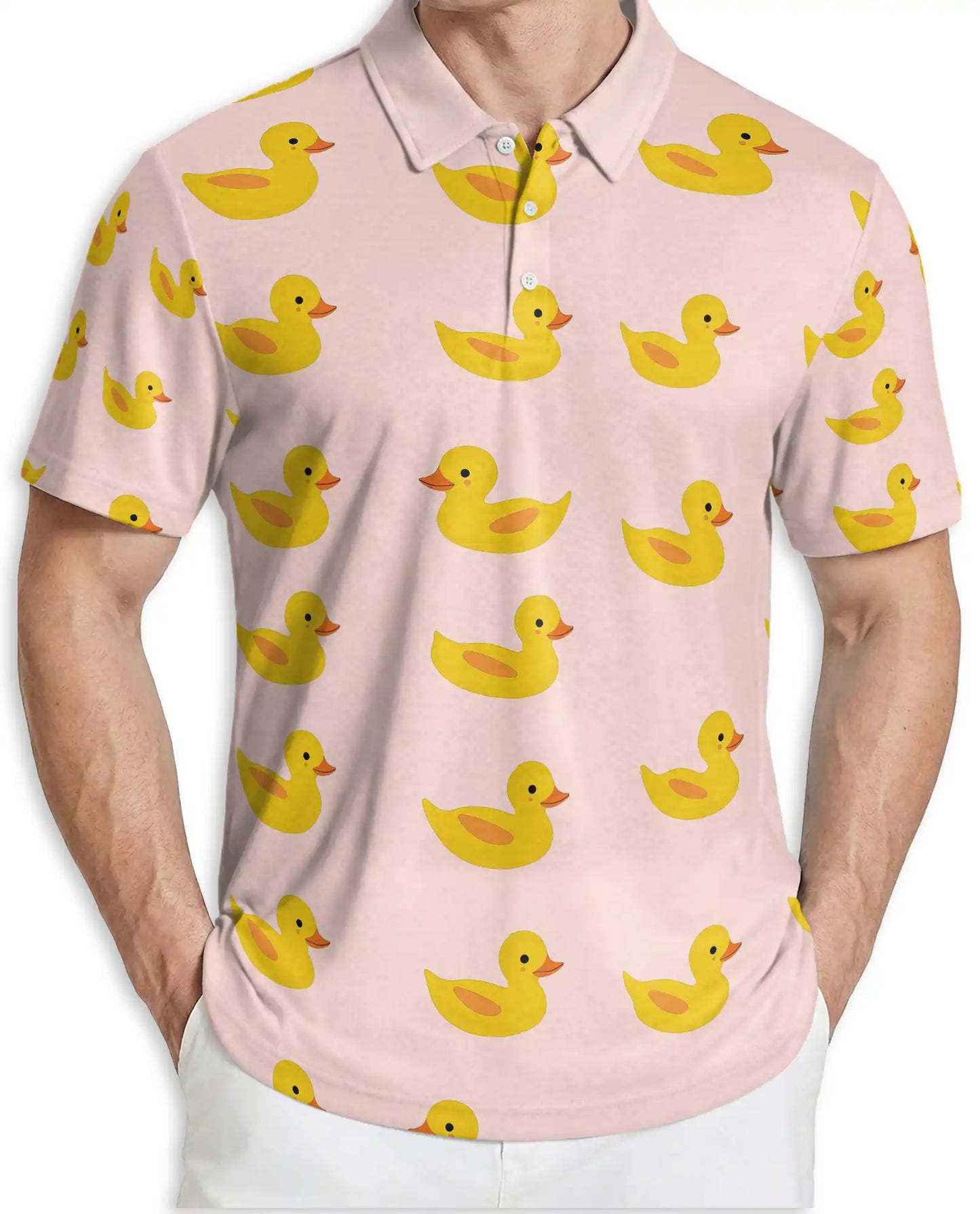 Rubber Duck 3D Polo Shirt for Men – Cute Funny Duck Pattern Style | Azhobbyshop