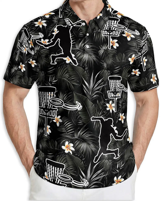 Disc Golf Tropical Flowers 3D Polo Shirt – Island Sport Floral Style | Azhobbyshop
