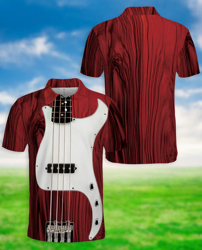 Bass Guitar Polo Shirt 3D- Instrument Print Music Lover Shirt | Azhobbyshop