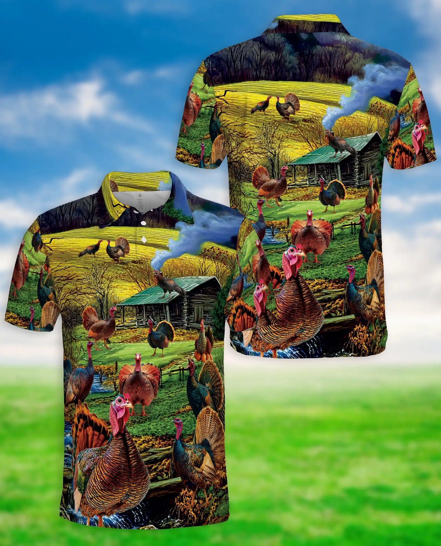 Wild Turkey Spring Nature Polo Shirt | Azhobbyshop
