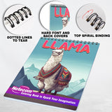 Llama Spiral Bound Coloring Book, Unleash Your Creativity with 30 Coloring Pages, Bringing to Life the Playfulness and Charm of Llamas