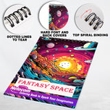 Fantasy Space Spiral Bound Coloring Book, Set Your Imagination Free with 30 Pages of Coloring Joy, Letting You Explore the Uncharted Depths of Fantasy Space