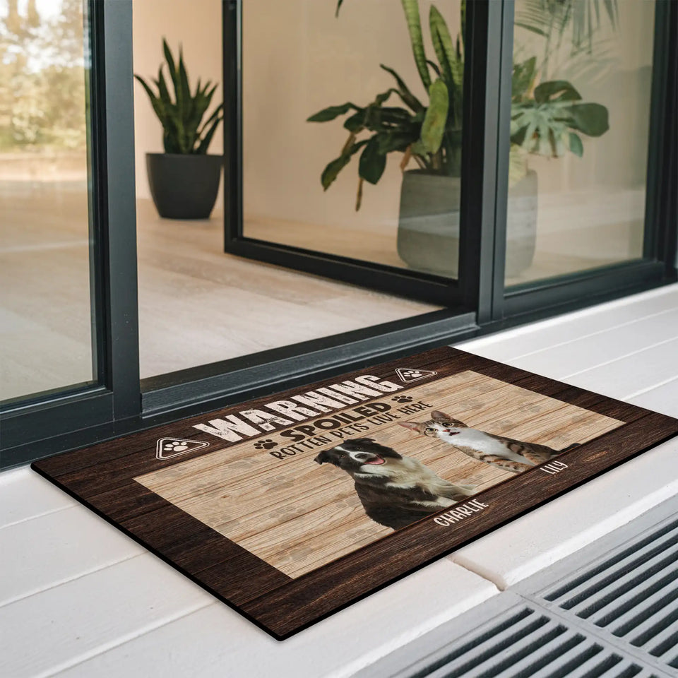 Personalized Pet Photo Doormat – Custom Dog & Cat Welcome Mat
