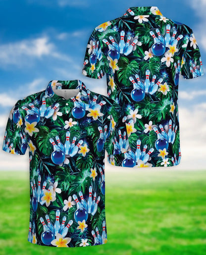 Bowling Tropical 3D Polo Shirt for Men – Floral Island Sport Style | Azhobbyshop