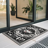 Occult Goat Doormat – Pentagram Skull Gothic Welcome Mat