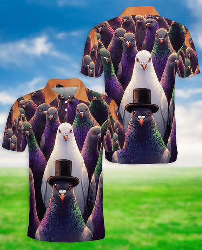 Pigeon Hunting 3D Polo Shirt for Men – Funny Bird Lover Style | Azhobbyshop
