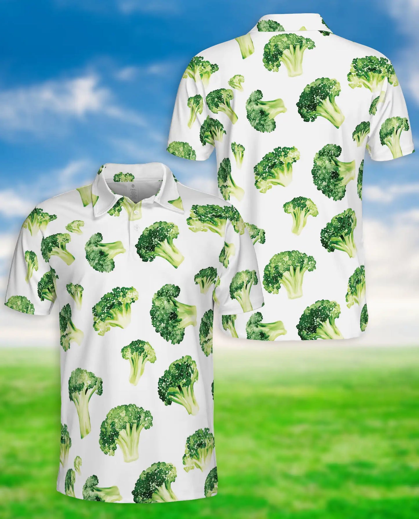 Broccoli Hawaiian Polo Shirt – Funny Vegetable Print Shirt | Azhobbyshop