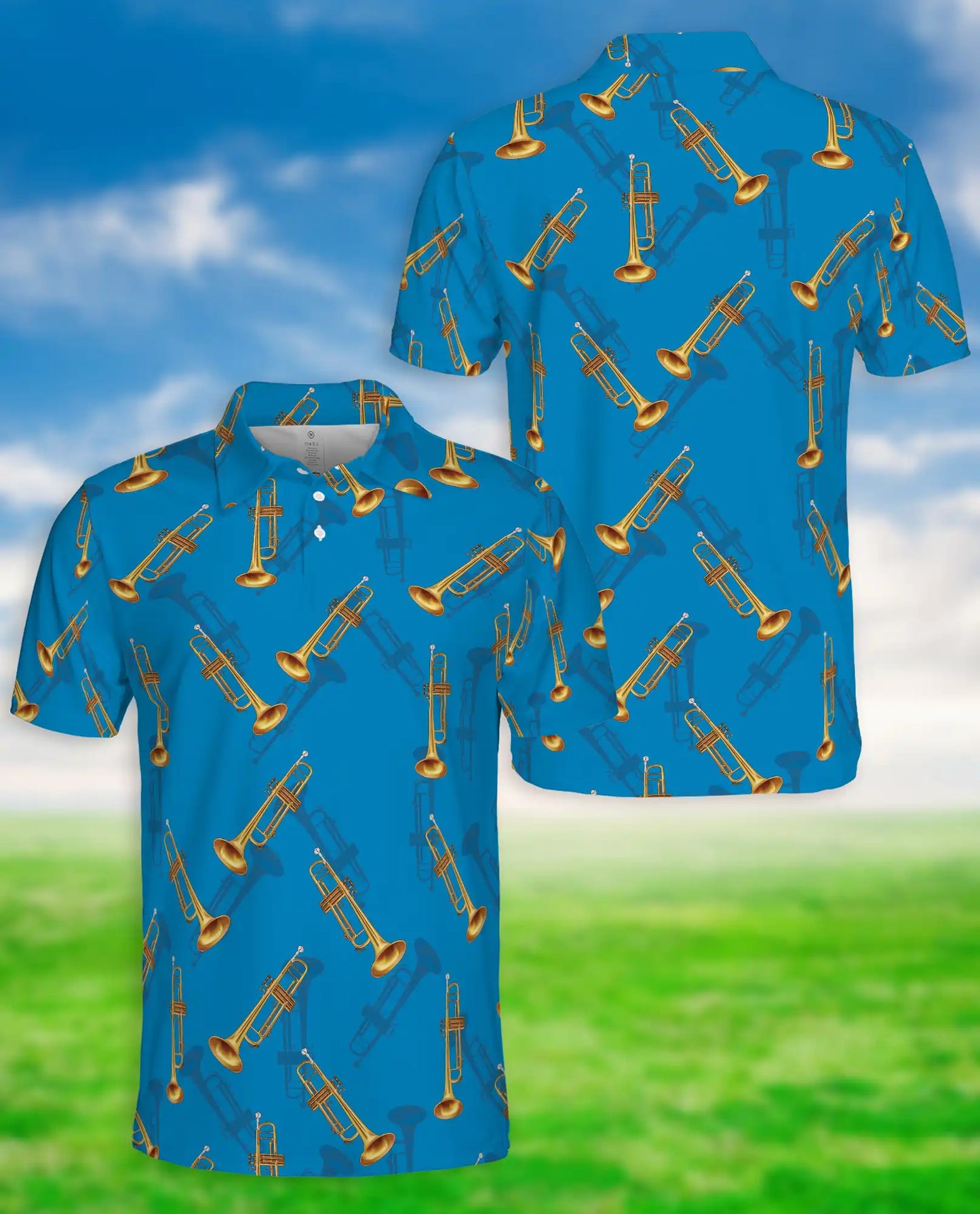 Trombone Polo Shirt – Musician Jazz Band Style | Azhobbyshop