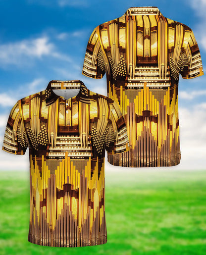 Pipe Organ Hawaiian Polo Shirt – Church Organ Music Instrument Shirt | Azhobbyshop