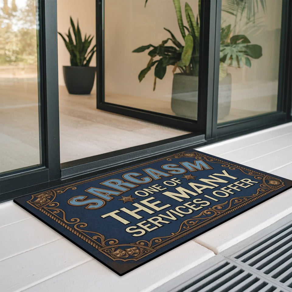 Funny Sarcasm Doormat – Vintage Snarky Welcome Mat