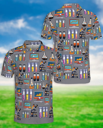 Science Lab Pattern Polo Shirt | Azhobbyshop