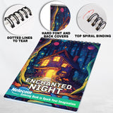 Enchanted Night Spiral Bound Coloring Book, Delve into 30 Mysterious Coloring Pages, Revealing the Secrets of the Enchanted Night in Intricate Details