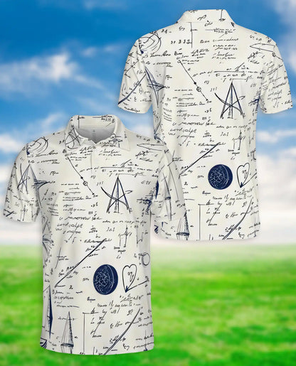 Math Love Pattern Polo Shirt | Azhobbyshop