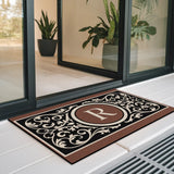 Personalized Monogram Doormat – Elegant Initial Welcome Mat