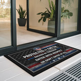 Christian Patriotic Doormat – Faith & Freedom Welcome Mat