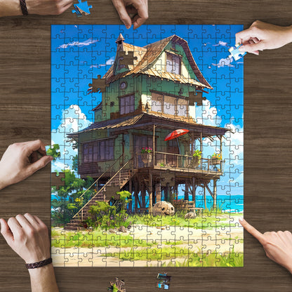 RELAXING GHIBLI HOUSE STYLE 1 Jigsaw Puzzle For Adult & Kids