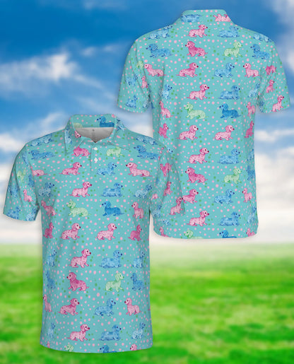 Dachshund Dog Pattern Polo Shirt for Dog Lovers | Azhobbyshop