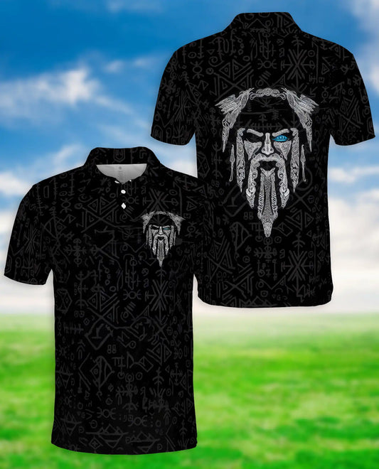 Viking Rune 3D Polo Shirt – Norse Mythology Warrior Design | Azhobbyshop