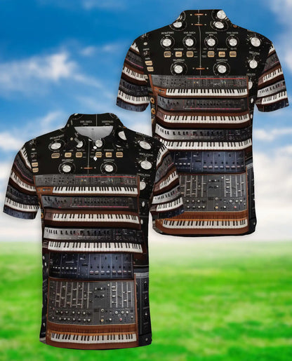 Vintage Synthesizer Keyboard Polo Shirt | Azhobbyshop