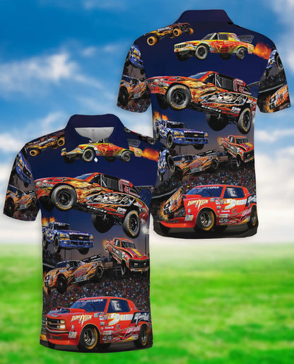 Dirt Track Racing Hawaiian Polo Shirt – Off Road Truck Racing Shirt | Azhobbyshop