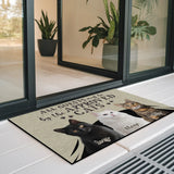 Personalized Cat Photo Doormat – Custom Pet Names Welcome Mat