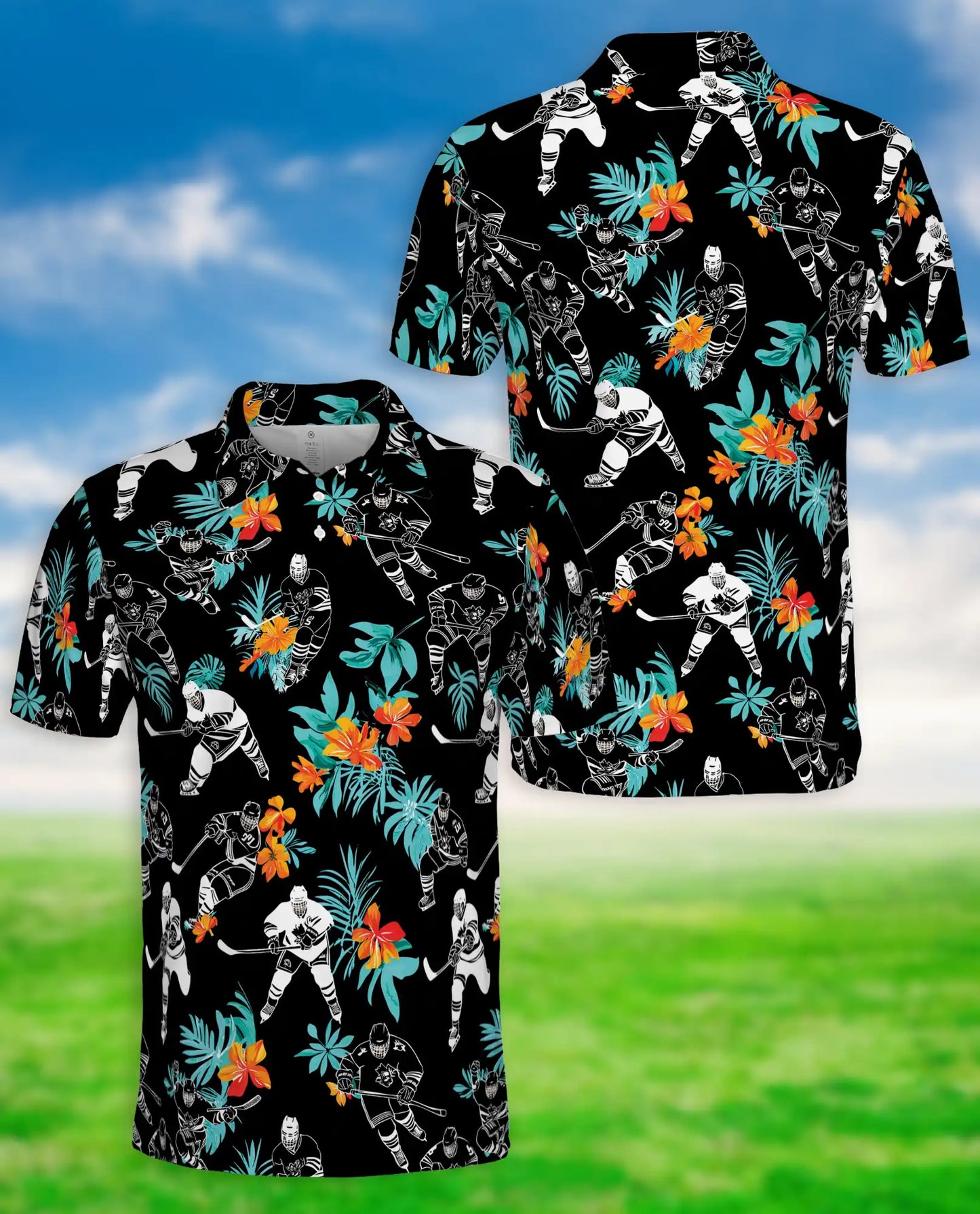 Hockey Player Polo Shirt – Tropical Sports Style | Azhobbyshop