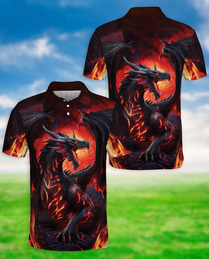 Mythical Fire Dragon Polo Shirt | Azhobbyshop
