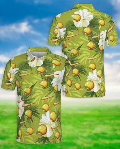 Softball Tropical Floral Polo Shirt | Azhobbyshop