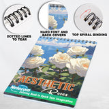 Aesthetic Roses Spiral Bound Coloring Book, Discover 30 Mesmerizing Coloring Pages in the Aesthetic Roses Coloring Book