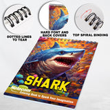 Magical Sharks Spiral Bound Coloring Book, Discover the Power of the Ocean with 30 Captivating Shark Coloring Pages for Adventure Seekers to Ignite Their Imagination