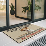 Personalized Funny Dog Doormat – Custom Photo & Pet Name Mat