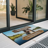 Personalized Lakeside Dog Doormat – Custom Pet & Family Name Mat