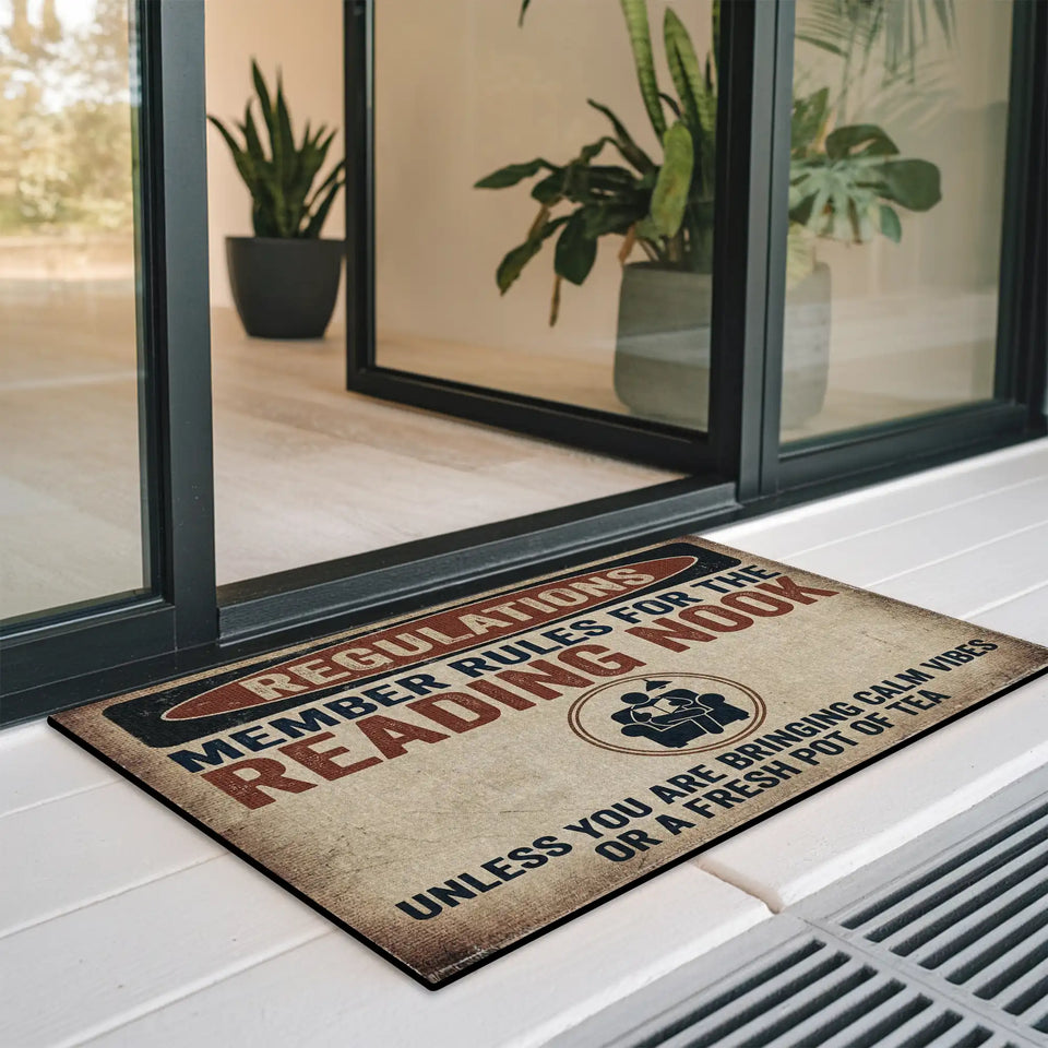 Reading Nook Doormat – Funny Book Lover Welcome Mat