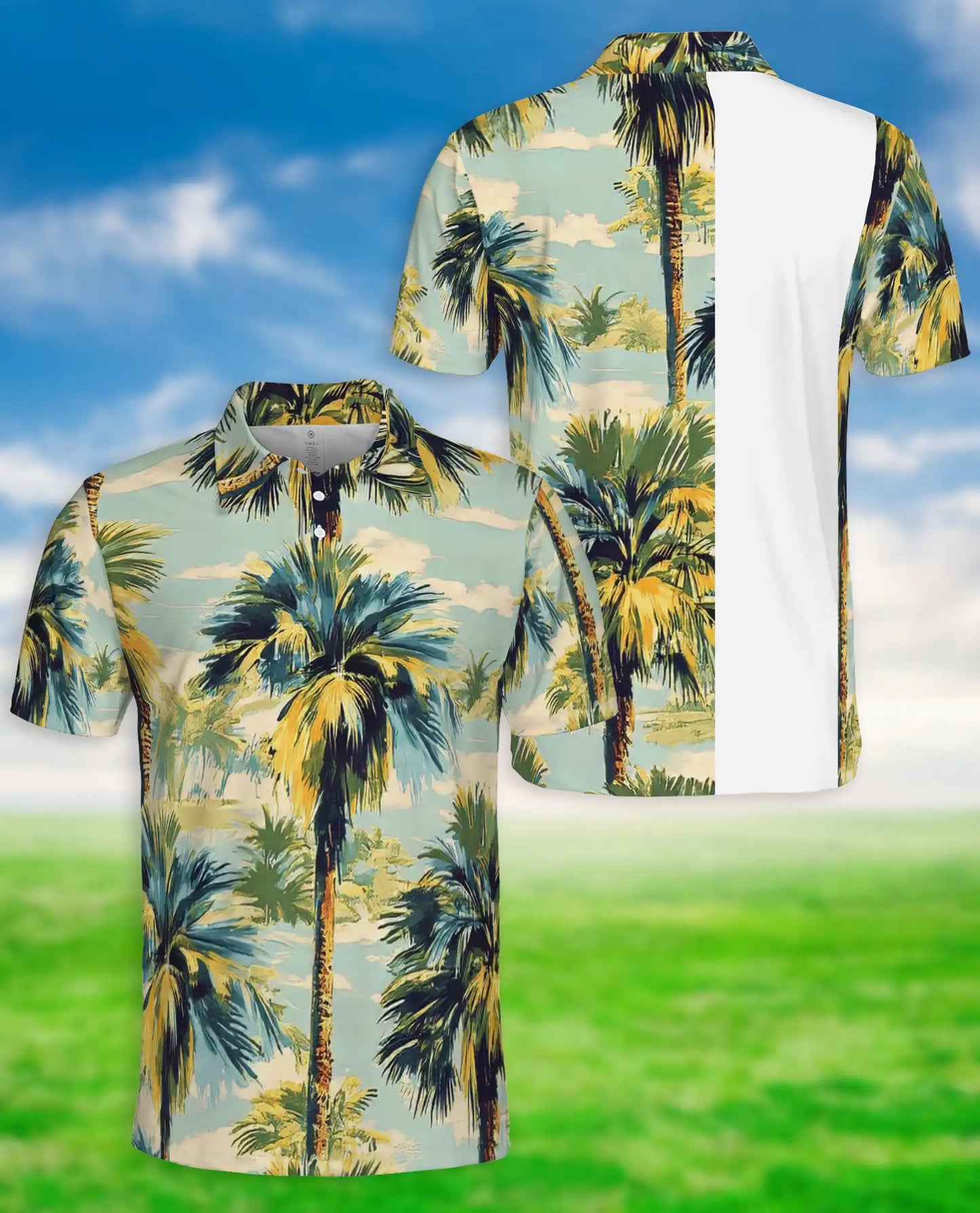 Tropical Hawaiian Palm Tree Polo Shirt | Azhobbyshop