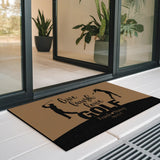 Personalized Golf Couple Doormat – Custom Names Anniversary Mat