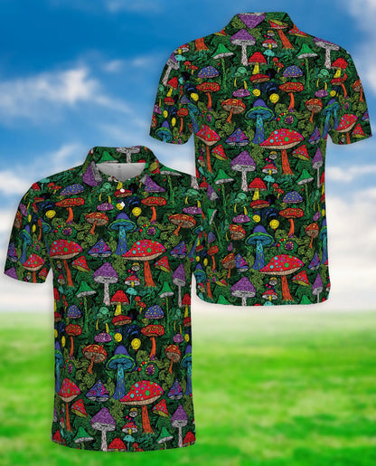 Mushroom Polo Shirt – Psychedelic Forest Style | Azhobbyshop