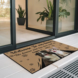 Personalized Paw Print Pet Doormat – Custom Dog & Cat Photo Mat